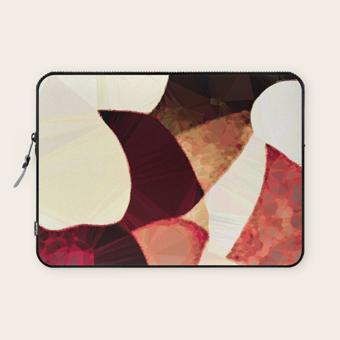 Baroque Burgundy Copper Ivory Maximum Abstract Art Laptop Sleeve Gallery Image 1