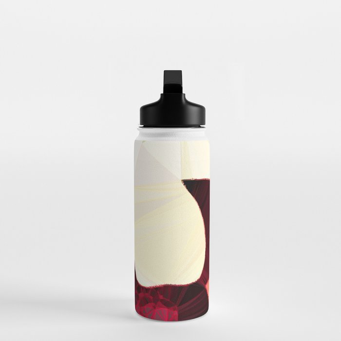 Baroque Burgundy Copper Ivory Maximum Abstract Art Water Bottle Gallery Image 3