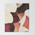 Baroque Burgundy Copper Ivory Maximum Abstract Art Throw Blanket Gallery Image 2