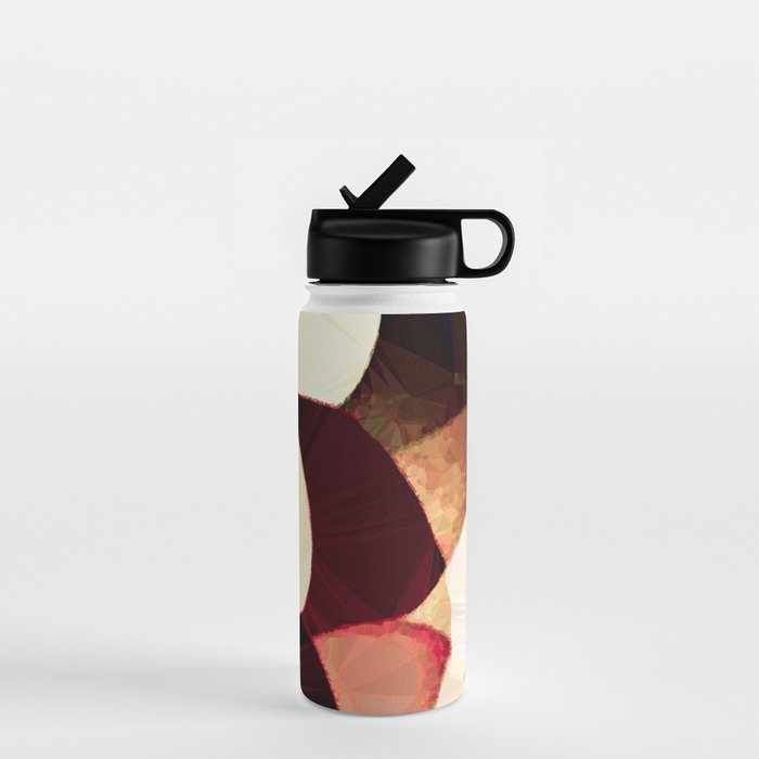 Baroque Burgundy Copper Ivory Maximum Abstract Art Water Bottle Gallery Image 1