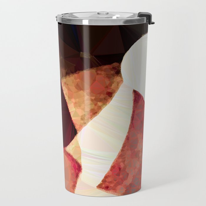 Baroque Burgundy Copper Ivory Maximum Abstract Art Travel Mug Gallery Image 2