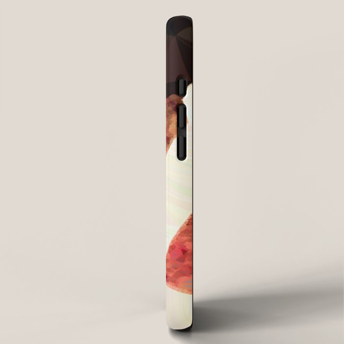 Baroque Burgundy Copper Ivory Maximum Abstract Art iPhone Case Gallery Image 2