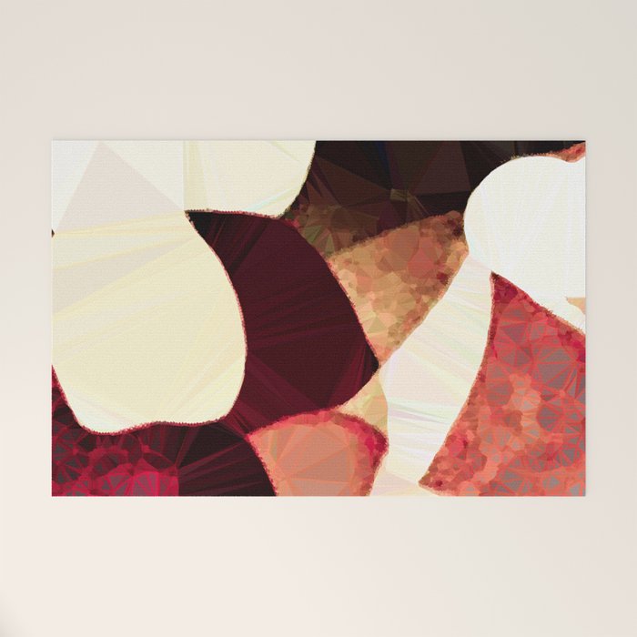 Baroque Burgundy Copper Ivory Maximum Abstract Art Welcome Mat Gallery Image 1