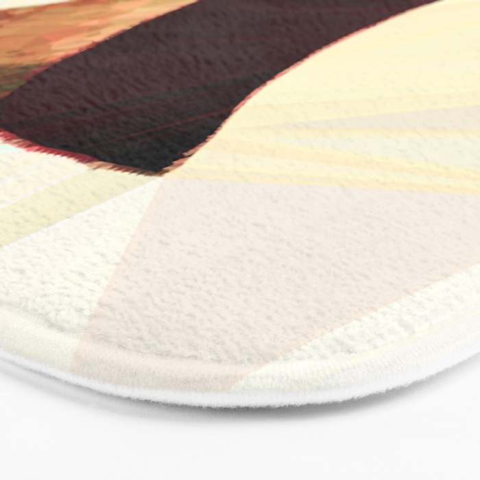 Baroque Burgundy Copper Ivory Maximum Abstract Art Bath Mat Gallery Image 3