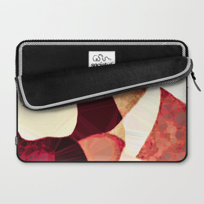 Baroque Burgundy Copper Ivory Maximum Abstract Art Laptop Sleeve Gallery Image 2