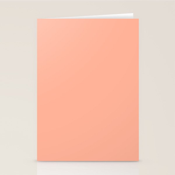 Simply Sweet Peach Coral Stationery Card Gallery Image 2