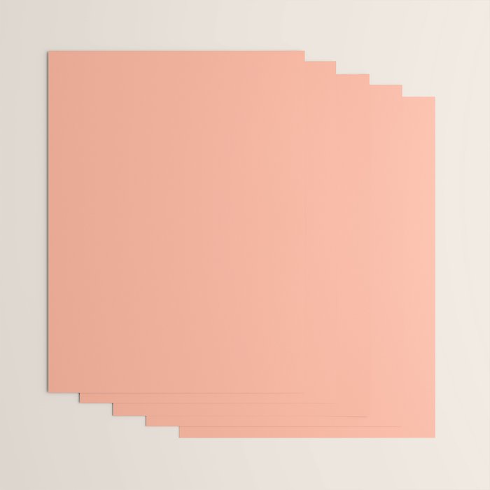 Simply Sweet Peach Coral Wrapping Paper Gallery Image 3