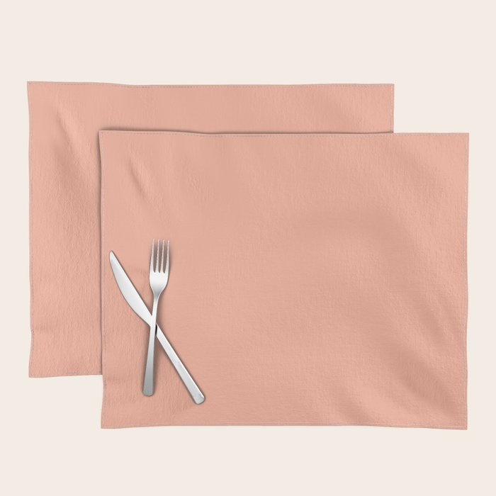 Simply Sweet Peach Coral Placemat Gallery Image 1