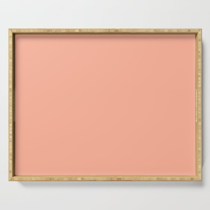 Simply Sweet Peach Coral Serving Tray Gallery Image 1