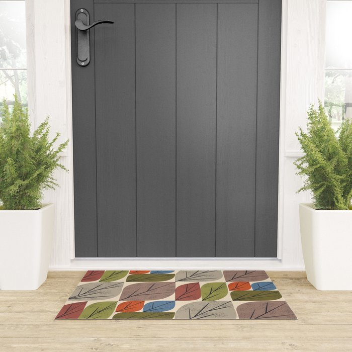 Leaf Grid Welcome Mat Gallery Image 3