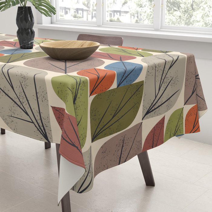 Leaf Grid Tablecloth Gallery Image 3