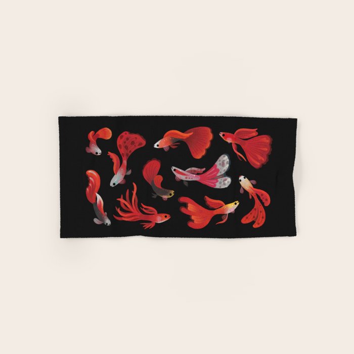 Red guppy Bath Towel Gallery Image 1