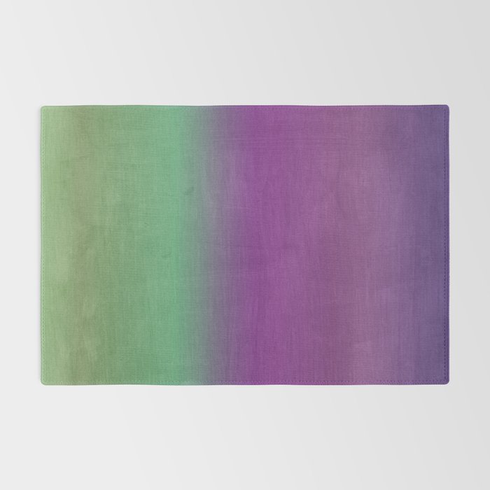 Plum Purple and Green Watercolor Abstract Rug Gallery Image 2