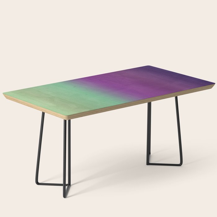 Plum Purple and Green Watercolor Abstract Coffee Table Gallery Image 1