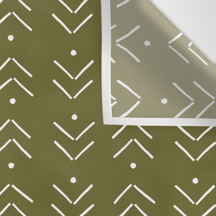 Arrow Lines Pattern Design 7 in olive green Wall Tapestry Gallery Image 3