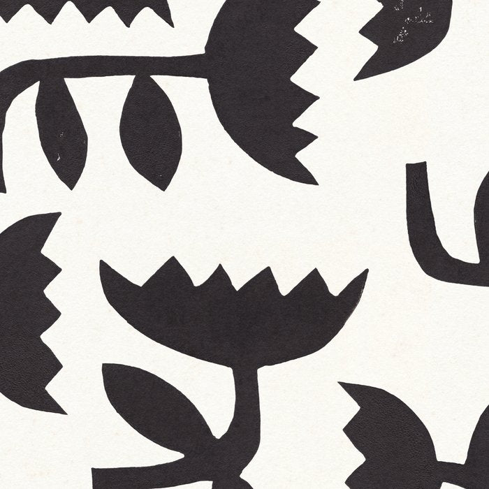 Linocut Tulip Pattern #3 Coffee Mug Gallery Image 2