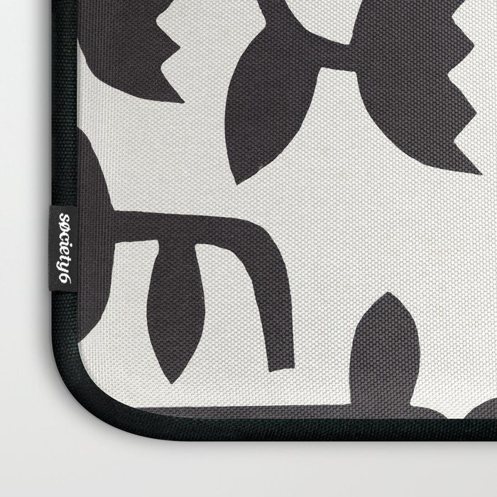 Linocut Tulip Pattern #3 Laptop Sleeve Gallery Image 3