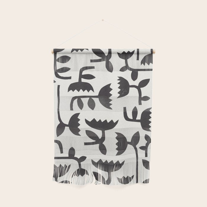Linocut Tulip Pattern #3 Wall Hanging Gallery Image 1