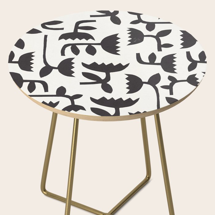 Linocut Tulip Pattern #3 Side Table Gallery Image 2