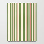 Retro Christmas Stripes - Vertical Holiday Stripe Pattern Green Red Cream  Notebook Gallery Image 4