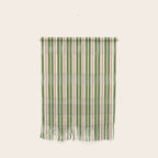 Retro Christmas Stripes - Vertical Holiday Stripe Pattern Green Red Cream  Wall Hanging Gallery Image 1