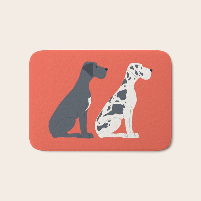 Great Dane Dog Illustration Bath Mat Gallery Image 1