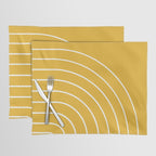 Minimal Arch IX Golden Yellow Modern Geometric Lines Placemat Gallery Image 1