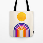 Rainbow Sun: Retro 80s Edition Tote Bag Gallery Image 1