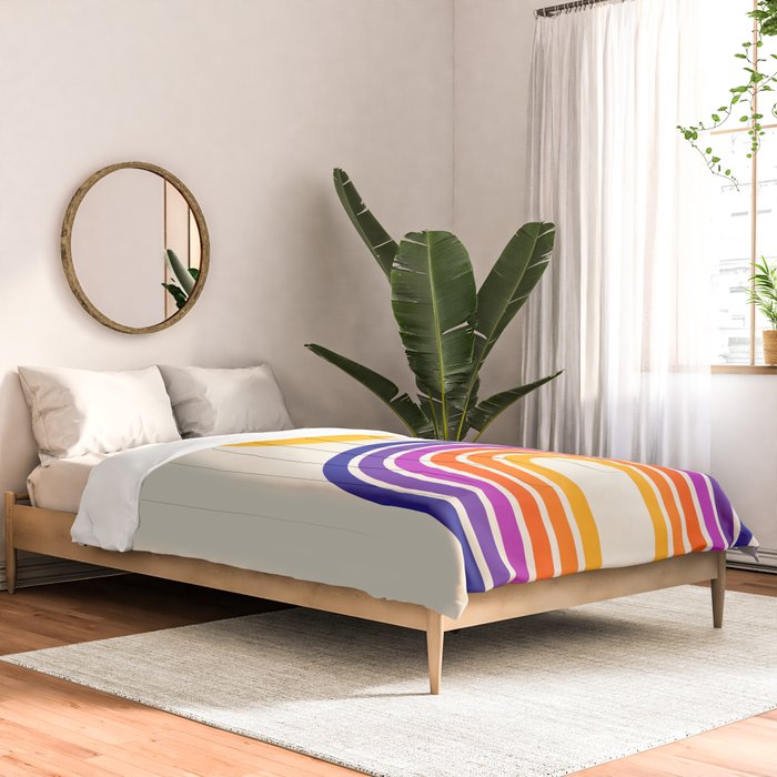 Rainbow Sun: Retro 80s Edition Comforter Gallery Image 2