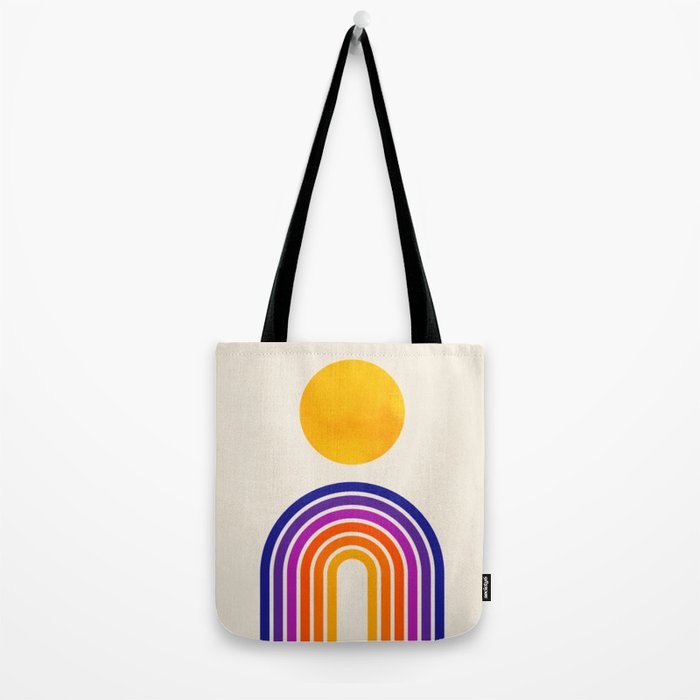 Rainbow Sun: Retro 80s Edition Tote Bag Gallery Image 2
