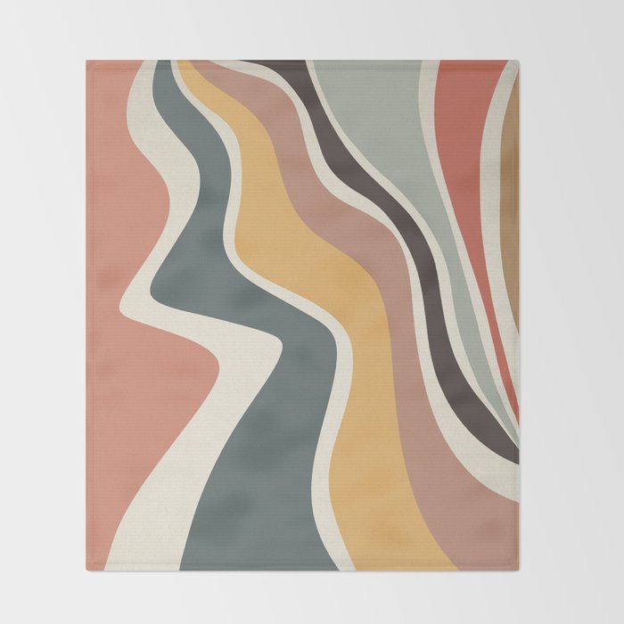 Sway - Modern Abstract Print Throw Blanket Gallery Image 2