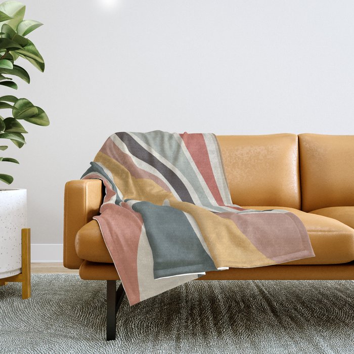 Sway - Modern Abstract Print Throw Blanket Gallery Image 1