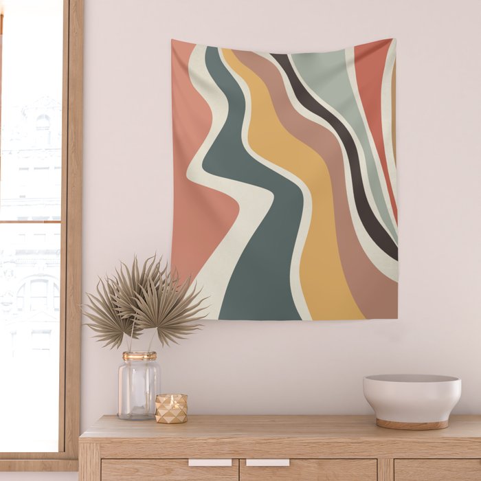 Sway - Modern Abstract Print Wall Tapestry Gallery Image 2