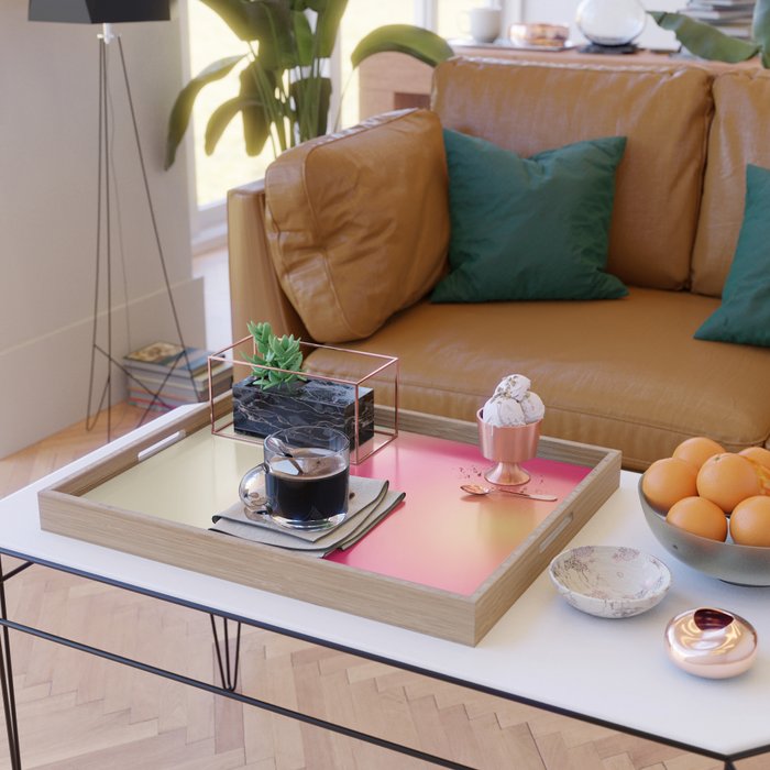 Find Your Fire - Pink Aura Gradient Serving Tray Gallery Image 2