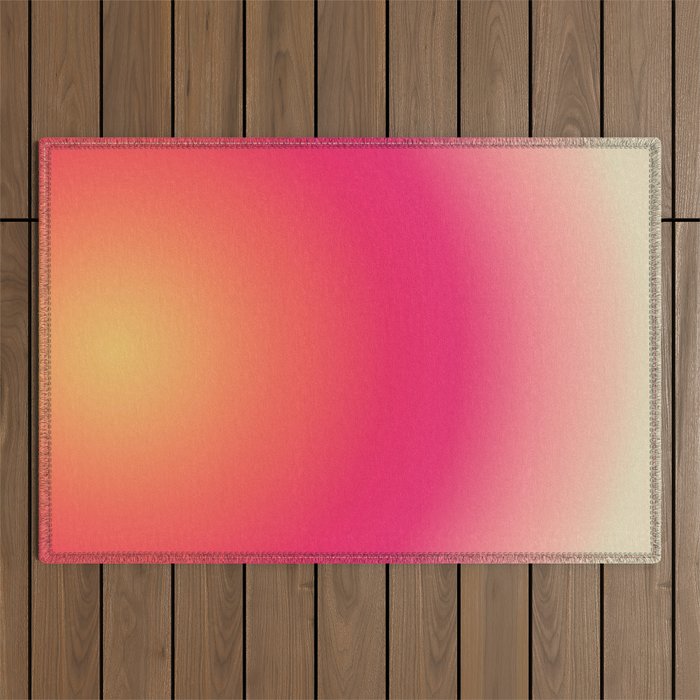 Find Your Fire - Pink Aura Gradient Outdoor Rug Gallery Image 1