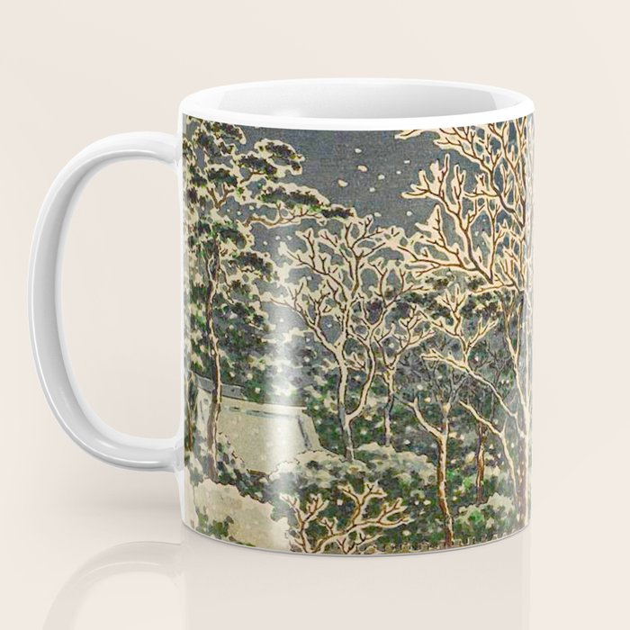 Tsuchiya Kôitsu Japanese Woodblock Vintage Print Winter Landscape Snowfall Coffee Mug Gallery Image 3