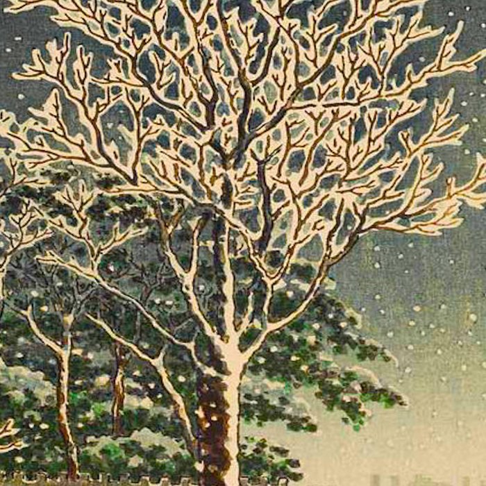 Tsuchiya Kôitsu Japanese Woodblock Vintage Print Winter Landscape Snowfall Coffee Mug Gallery Image 2