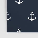 Dark Blue Anchor Pattern Poster Gallery Image 3