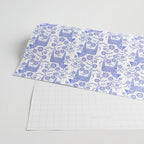 Swedish Dala Horse Blue Wrapping Paper Gallery Image 2