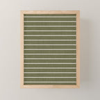 Cozy Stripes In Olive Green Mini Art Print Gallery Image 1