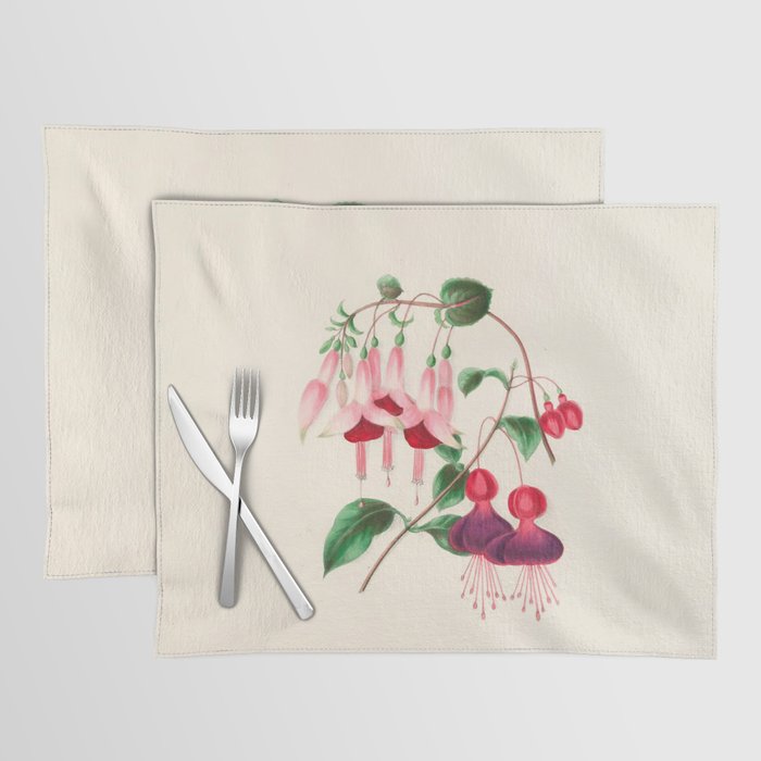  Fuchsia from "Floral Belles" by Clarissa Munger Badger, 1866 (benefitting The Nature Conservancy) Placemat Gallery Image 1