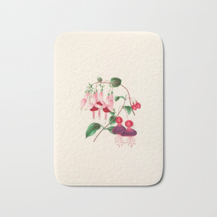  Fuchsia from "Floral Belles" by Clarissa Munger Badger, 1866 (benefitting The Nature Conservancy) Bath Mat Gallery Image 1