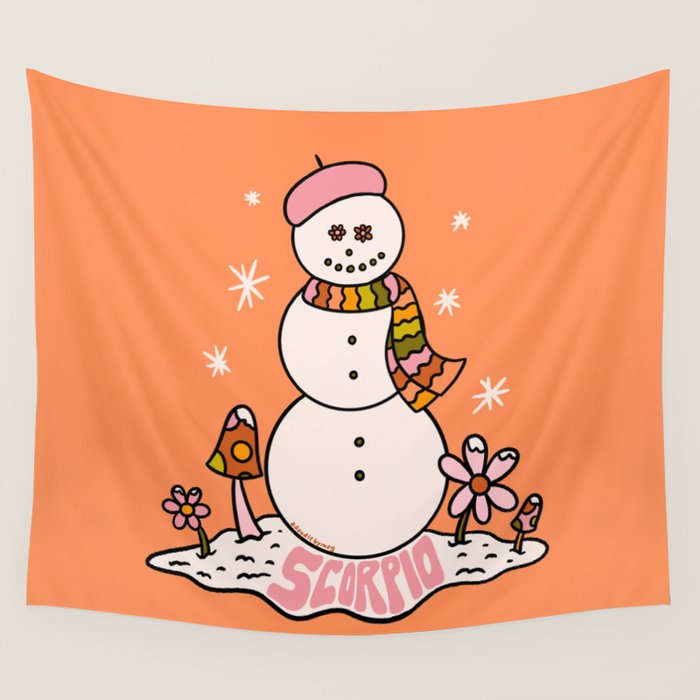 Scorpio Snowman Wall Tapestry Gallery Image 4