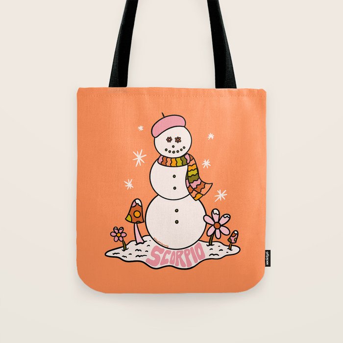 Scorpio Snowman Tote Bag Gallery Image 1