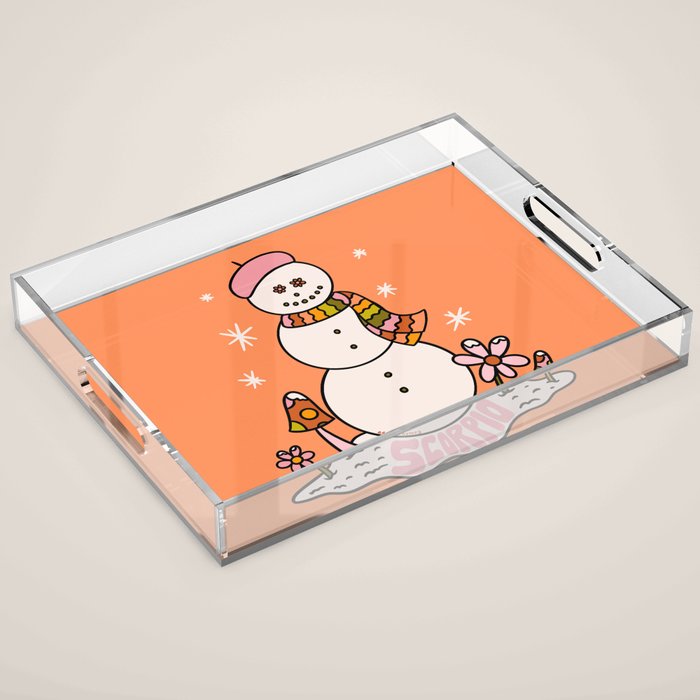 Scorpio Snowman Acrylic Tray Gallery Image 1