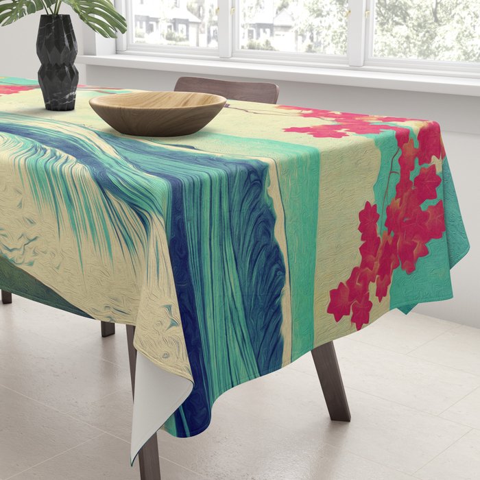 Waking to the Wild and Beautiful Ocean of Dhin - Nature Landscape Tablecloth Gallery Image 3
