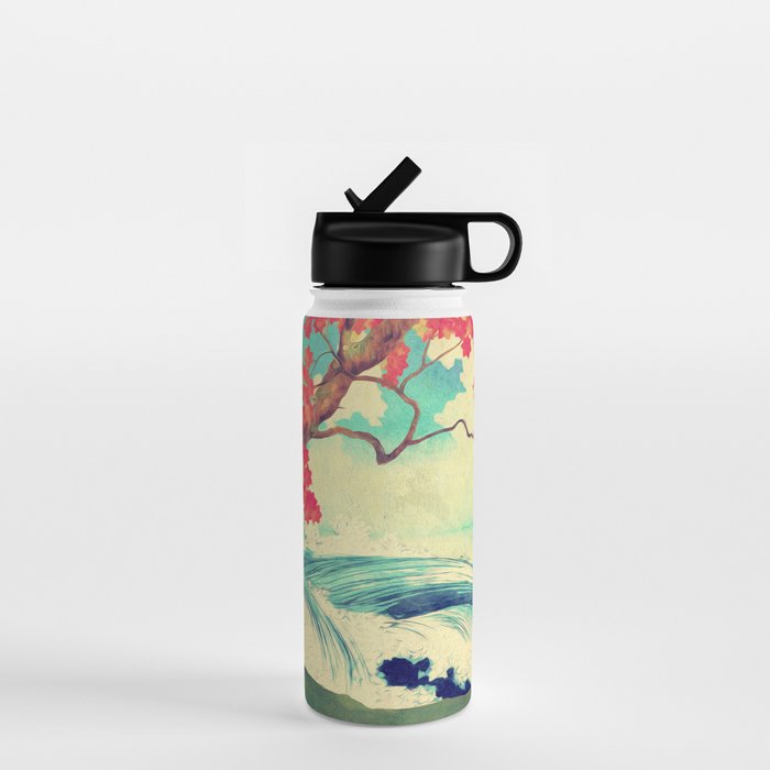 Waking to the Wild and Beautiful Ocean of Dhin - Nature Landscape Water Bottle Gallery Image 1