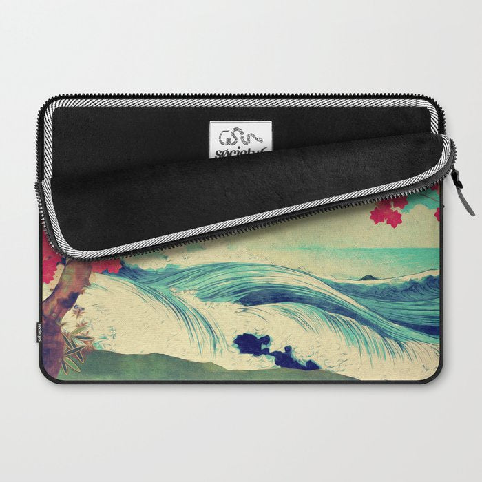 Waking to the Wild and Beautiful Ocean of Dhin - Nature Landscape Laptop Sleeve Gallery Image 2
