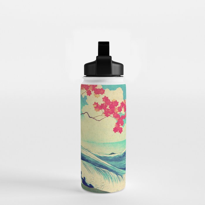 Waking to the Wild and Beautiful Ocean of Dhin - Nature Landscape Water Bottle Gallery Image 2
