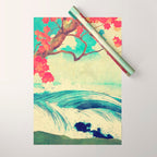 Waking to the Wild and Beautiful Ocean of Dhin - Nature Landscape Wrapping Paper Gallery Image 1